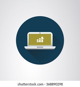 Laptop Flat Icon Design