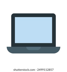 Diseño plano del icono del ordenador portátil para el personal nad Uso comercial