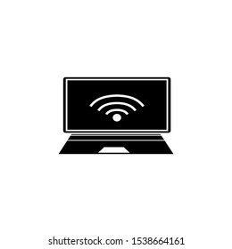 laptop flat icon design vector template