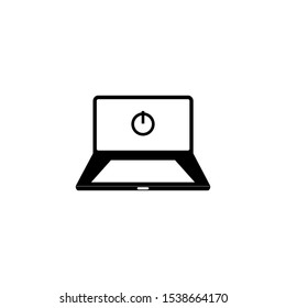 laptop flat icon design vector template