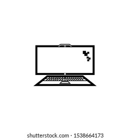 laptop flat icon design vector template