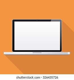 Laptop flat icon. EPS 10.