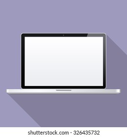  Laptop flat icon. EPS 10.