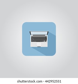 Laptop flat icon illustration