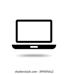 Laptop flat icon isolate on white background vector illustration eps 10