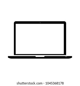 Laptop flat icon isolated on white background.Vector illustration.