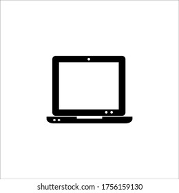 laptop flat icon line design 