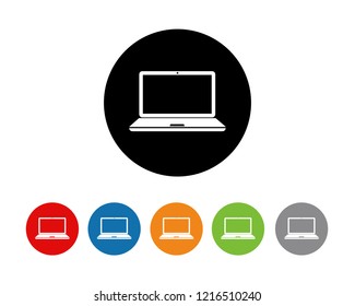 laptop Flat icon symbol vector