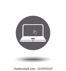 Laptop flat Icon vector
