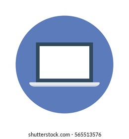 Laptop flat icon vector