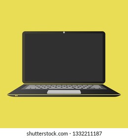 Laptop Flat Icon Vector Illustration. Eps10 Vector.