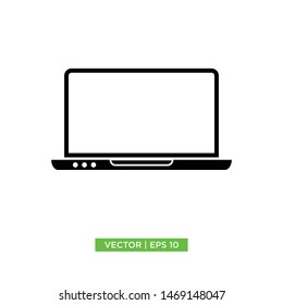 laptop flat icon vector illustration