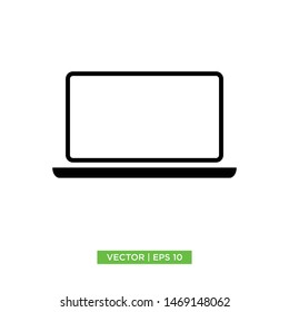 laptop flat icon vector illustration
