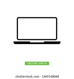 laptop flat icon vector illustration