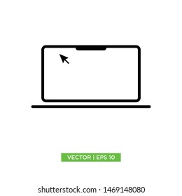 laptop flat icon vector illustration