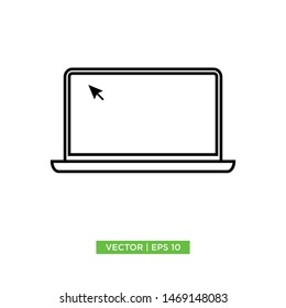 laptop flat icon vector illustration