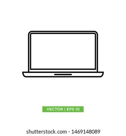 laptop flat icon vector illustration
