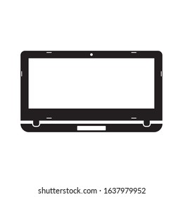 laptop flat icon. vector illustration.
