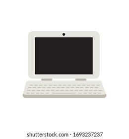Laptop Flat Icon Vector Illustration