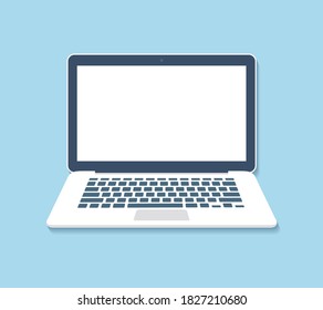 Laptop flat Icon. Vector illustration
