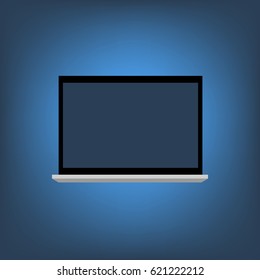 laptop flat icon , vector illustration.
