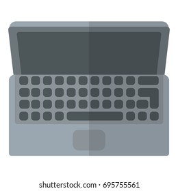 Laptop flat icon, vector sign, colorful pictogram isolated on white. Symbol, logo illustration. Flat style design