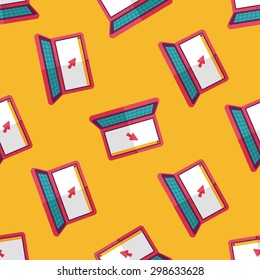laptop flat icon,eps10 seamless pattern background