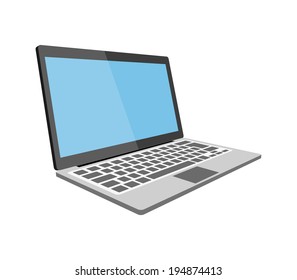 Laptop Flat Illustration Eps10