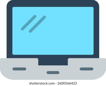 Laptop Flat Illustration Vector Design