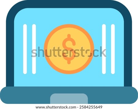 Laptop Flat Illustration Vector Design