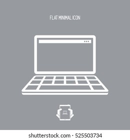 Laptop - Flat minimal icon
