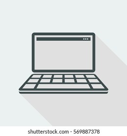 Laptop - Flat minimal icon