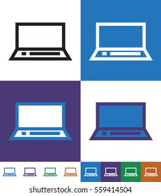 Laptop Flat minimal icon vector