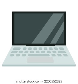 Laptop in flat style isolated on white background. laptop icon