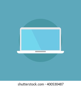 laptop flat vector icon.