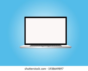 Laptop flat vector icon illustration.