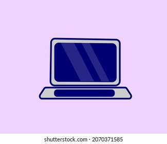 Icono de vector plano portátil