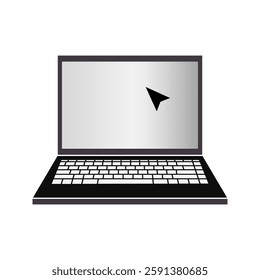 Laptop flat vector icon illustration. laptop icon