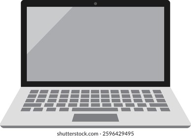 Laptop flat vector icon illustration