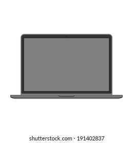 Laptop Flat Vector Illustration Stock Vector (Royalty Free) 191402837 ...