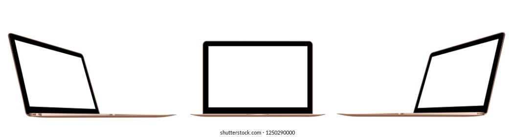 Laptop in a flat vector style