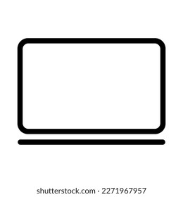 Icono de portapapeles plano, símbolo de tecnología de ordenador portátil , ilustración vectorial en blanco .