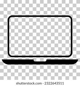 Icono de portapapeles plano, símbolo de tecnología de ordenador portátil , ilustración vectorial en blanco .