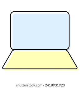 Icono de portapapeles plano, símbolo de tecnología de ordenador portátil , ilustración vectorial en blanco .