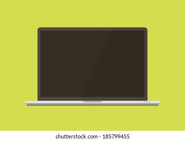 Laptop front side Flat style 