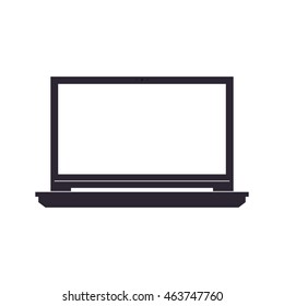 laptop gadget device technology media wireless icon. Isolated and flat illustration. Vector graphic