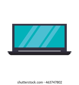 laptop gadget device technology media wireless icon. Isolated and flat illustration. Vector graphic