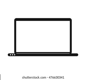 laptop gadget device technology virtual  icon. Flat and isolated design. Vector illustration
