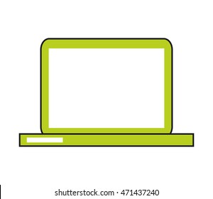 laptop gadget technology device icon. Flat and Isolated design. Vector illustration
