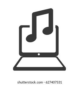 laptop gadget technology icon. Vector graphic
